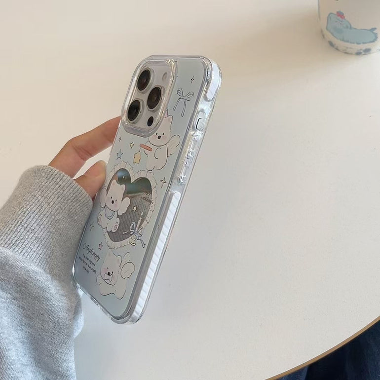 Angel Puppy Mirror Case For iPhone
