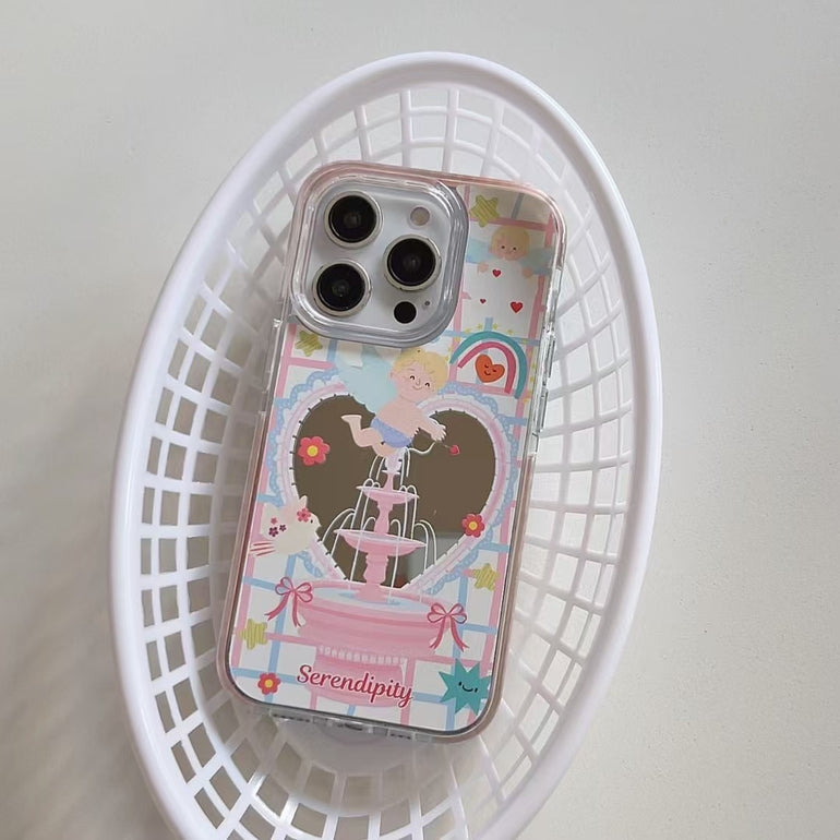 Fountain Heart Silicon Case For iPhone