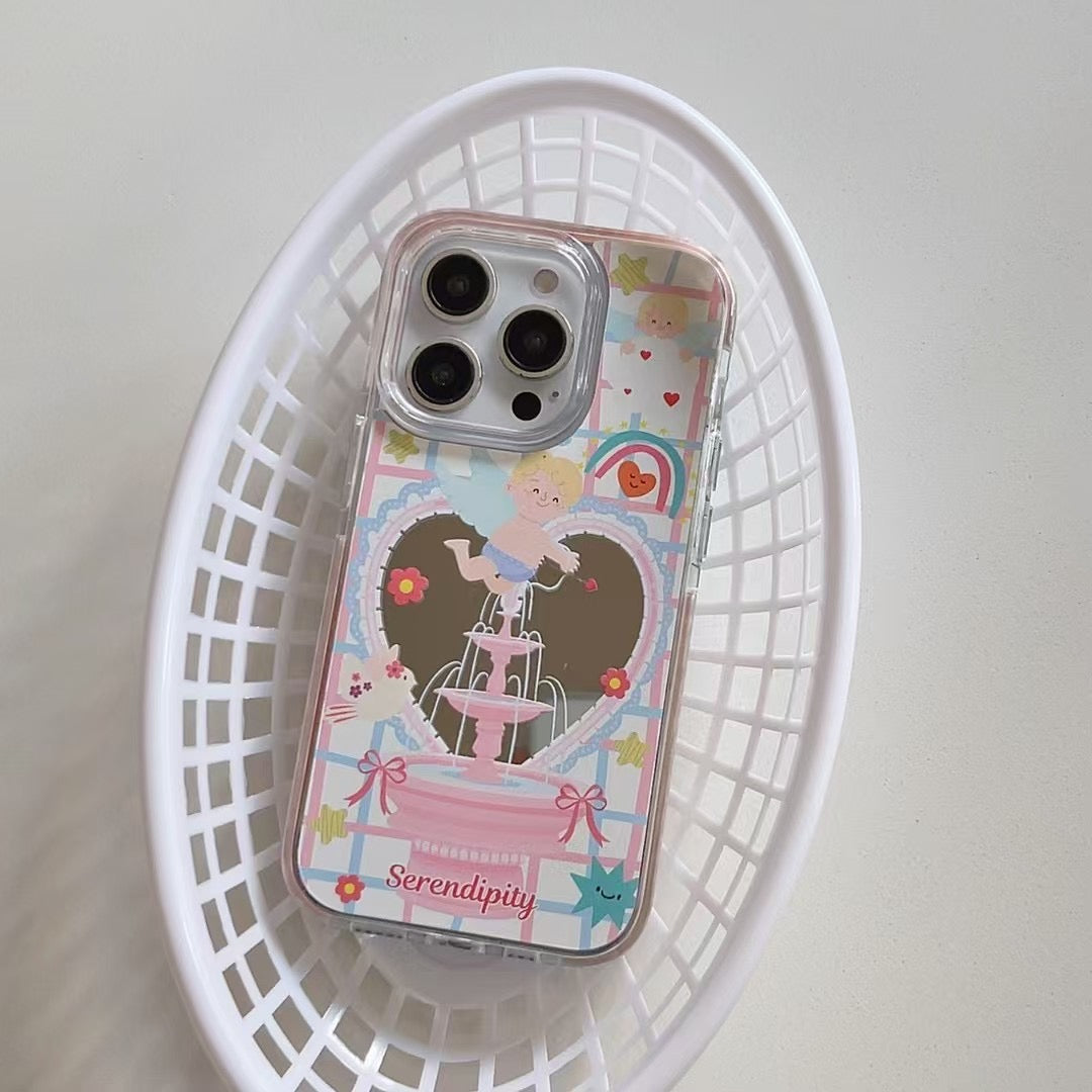 Fountain Heart Silicon Case For iPhone