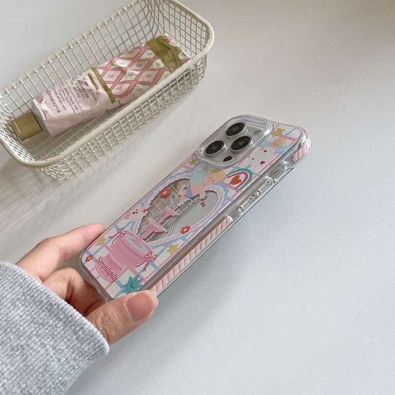 Fountain Heart Silicon Case For iPhone
