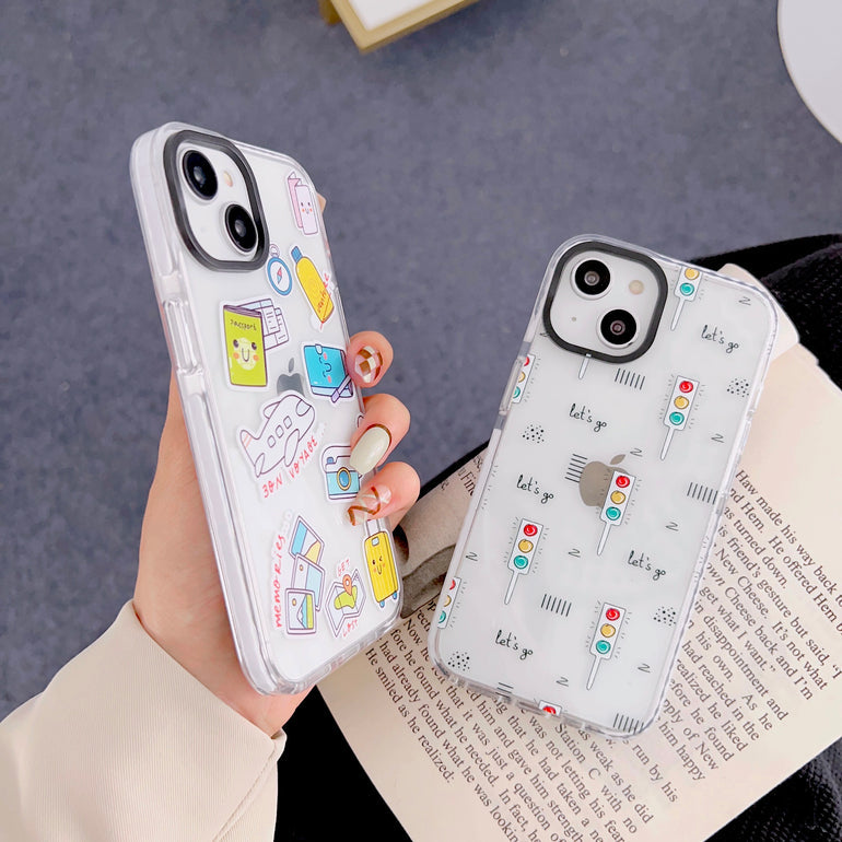 iPhone Impact Proof Silicon Case ( Travel Stickers )