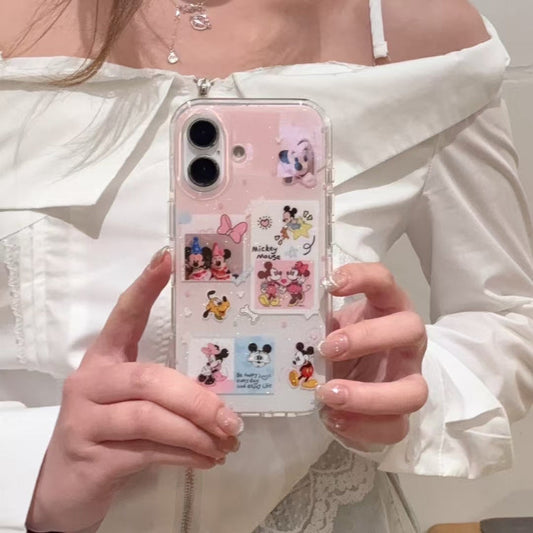 Cartoon Sticker Silicon iPhone Case
