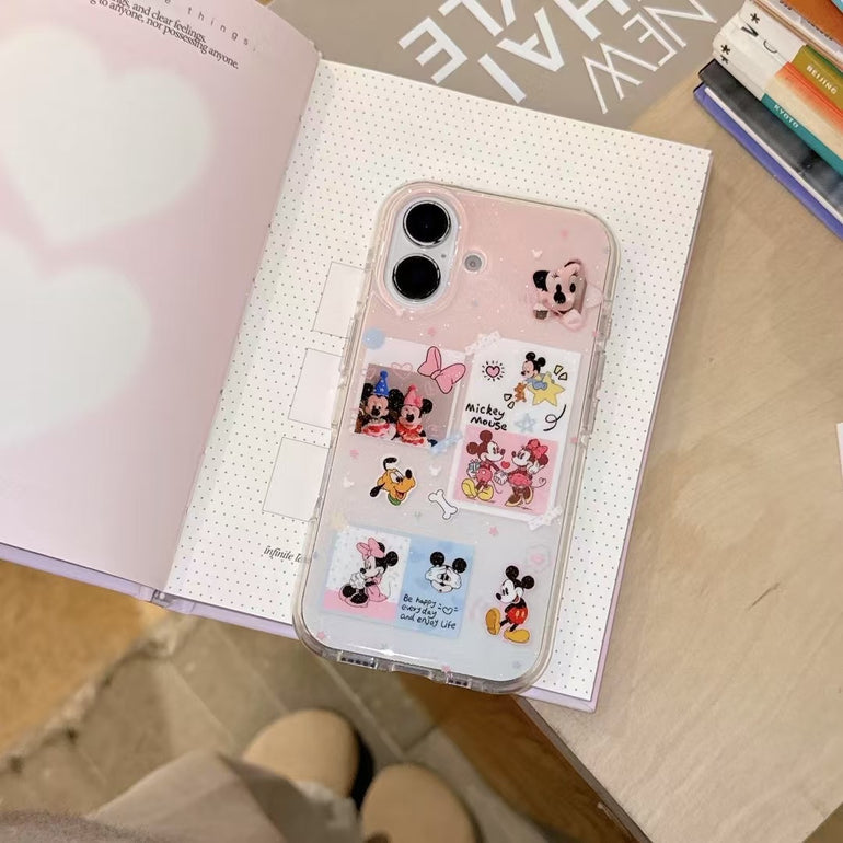 Cartoon Sticker Silicon iPhone Case