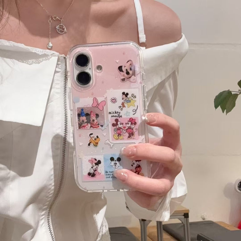 Cartoon Sticker Silicon iPhone Case