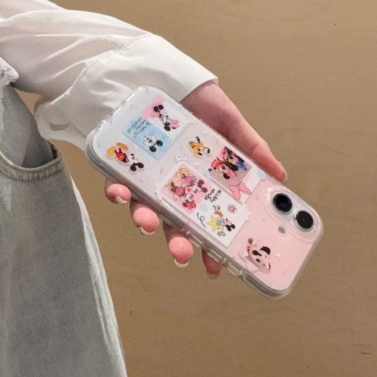 Cartoon Sticker Silicon iPhone Case
