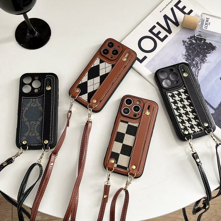 Designer Leather Case For iPhone With Belt Holder And Sling