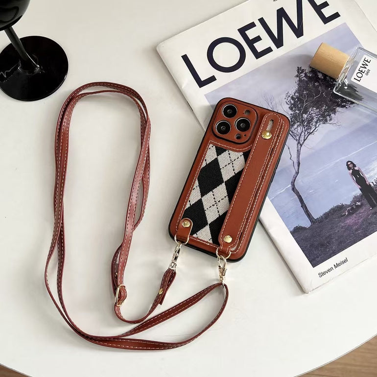Designer Leather Case For iPhone With Belt Holder And Sling