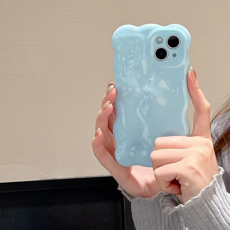 Wawy Designer Silicon Case For iPhone ( Light Blue )