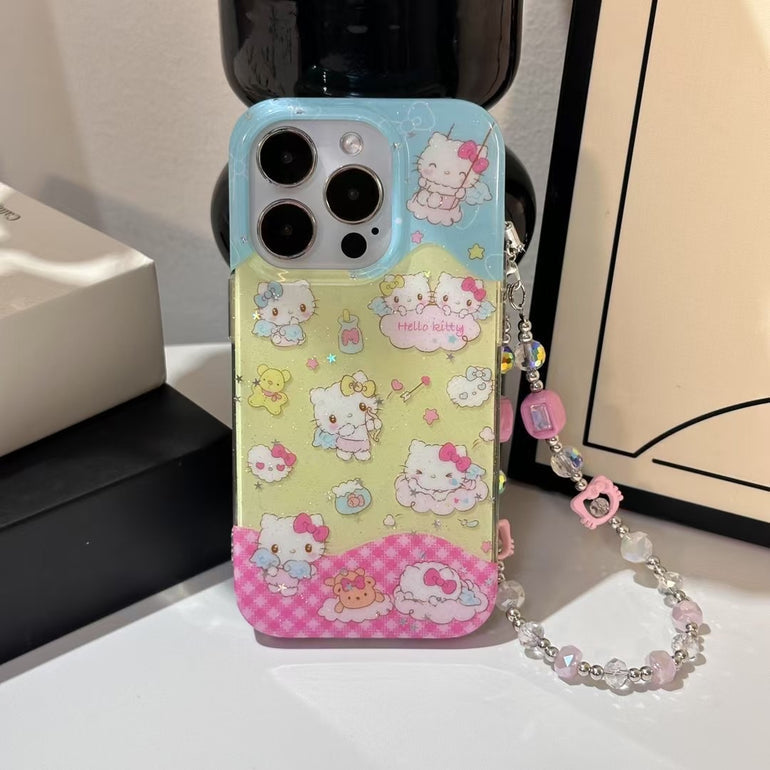 Angel Kitty Designer Case For iPhone With Charm