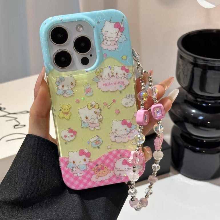 Angel Kitty Designer Case For iPhone With Charm
