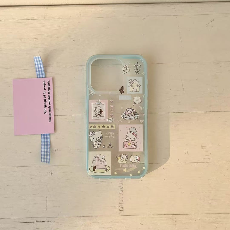 Kittyyyy Sticker Silicon Case For iPhone