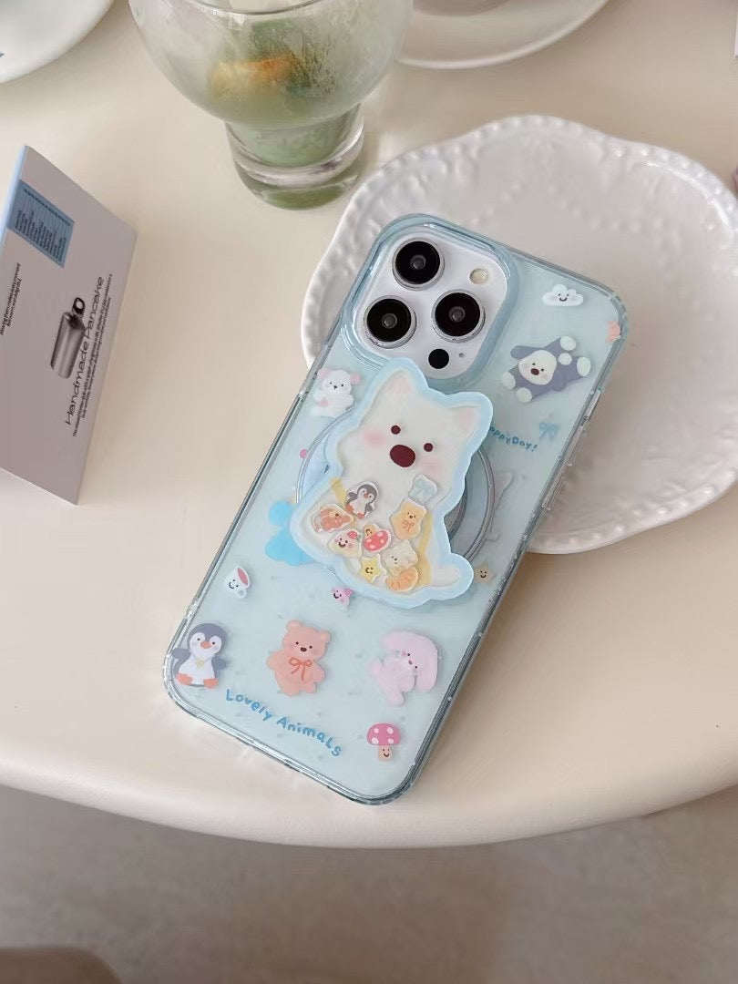 Cute Dog Magsafe Case For iPhone With Magsafe Holder