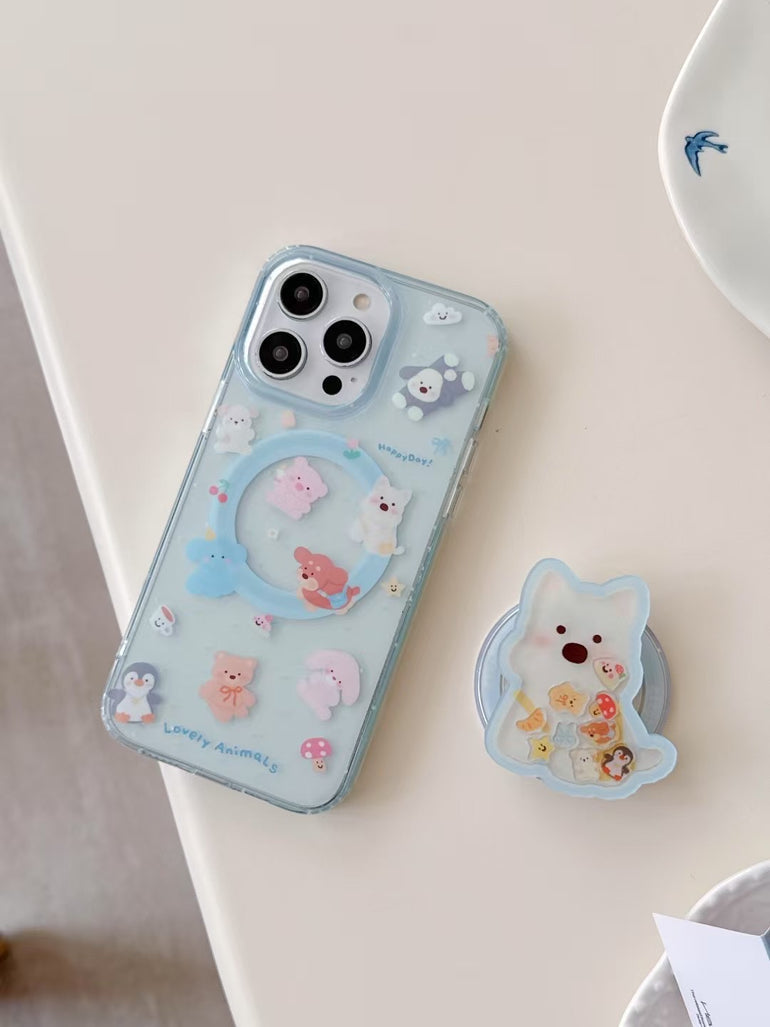 Cute Dog Magsafe Case For iPhone With Magsafe Holder