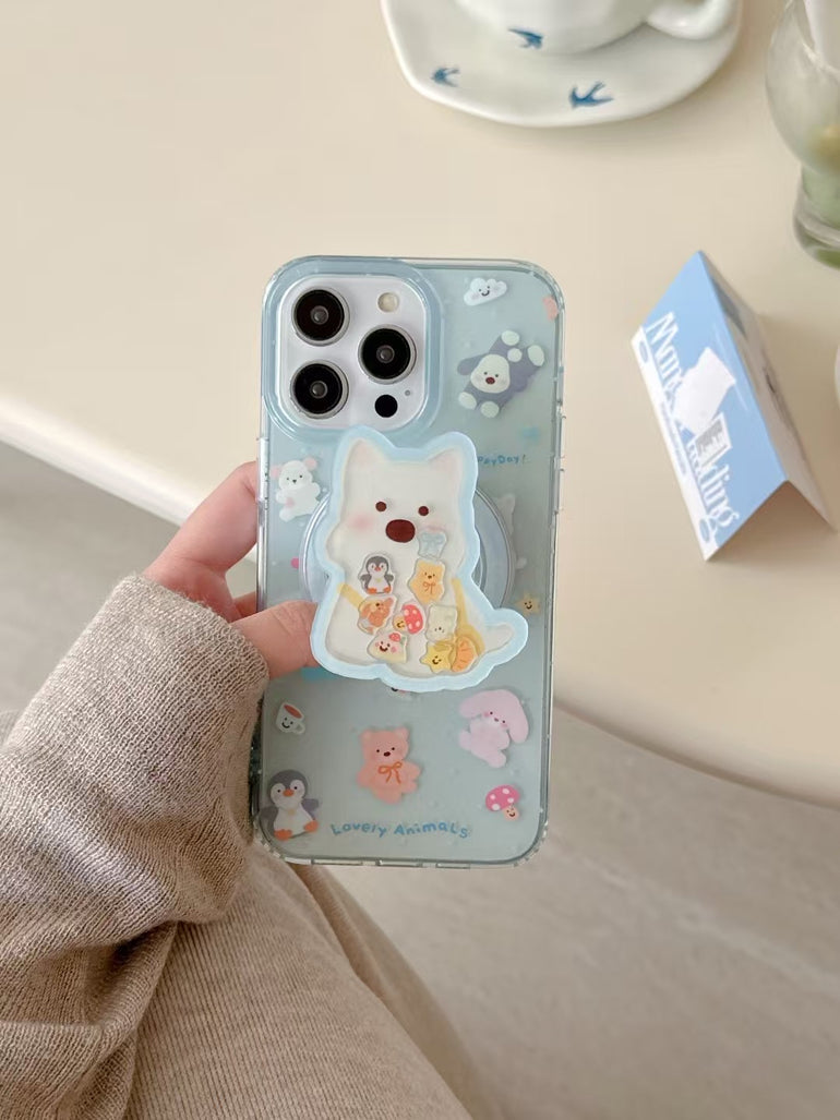 Cute Dog Magsafe Case For iPhone With Magsafe Holder