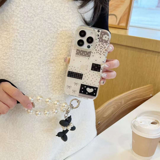 Designer Silicon Case For iPhone With Beaded Charm