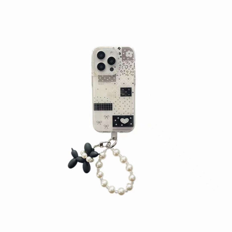 Designer Silicon Case For iPhone With Beaded Charm