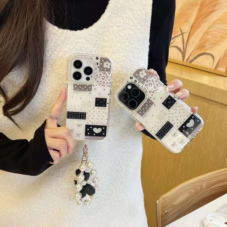 Designer Silicon Case For iPhone With Beaded Charm