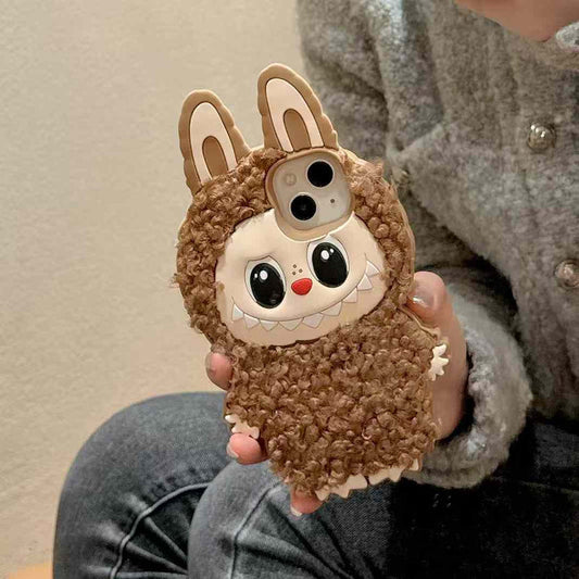 Cute Cartoon Embroidery Silicon Case For iPhone