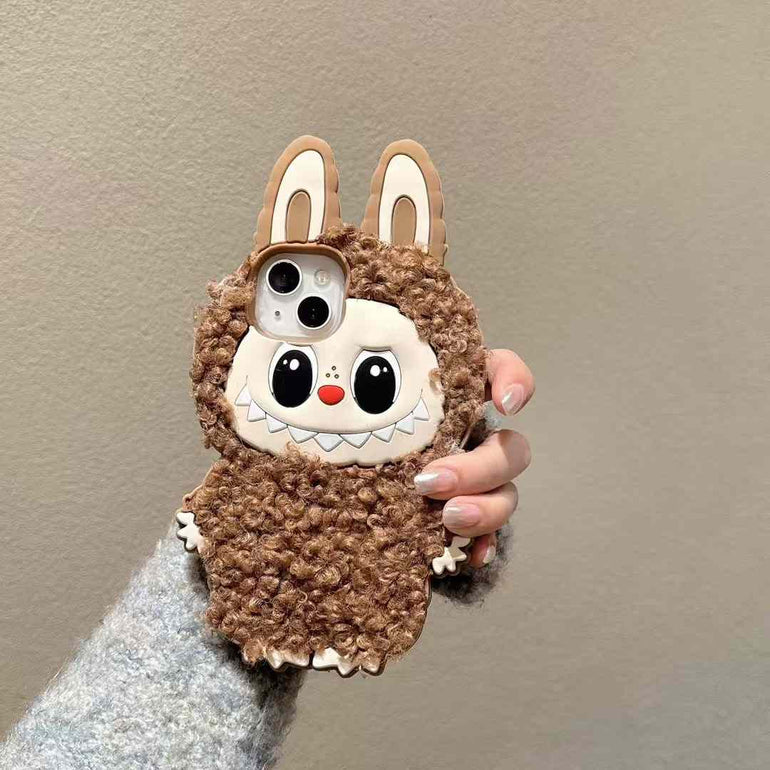 Cute Cartoon Embroidery Silicon Case For iPhone