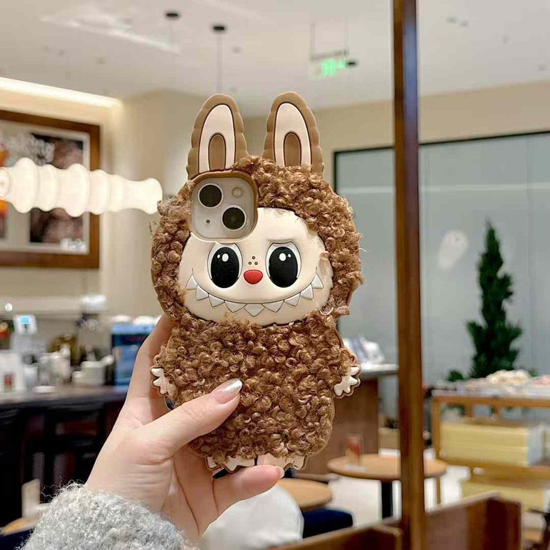 Cute Cartoon Embroidery Silicon Case For iPhone