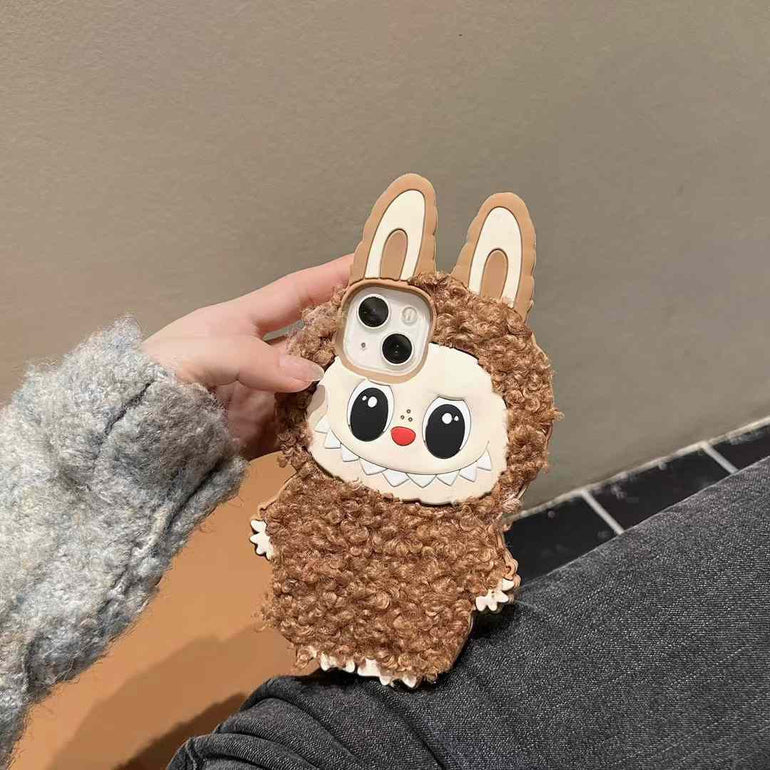 Cute Cartoon Embroidery Silicon Case For iPhone