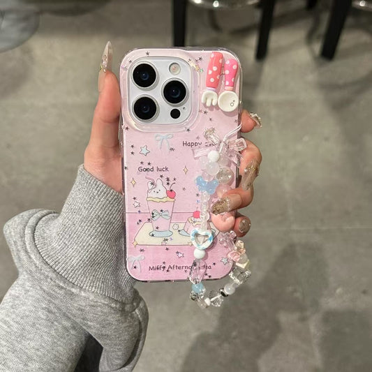Happy Every Day Silicon Case For iPhone with Charm