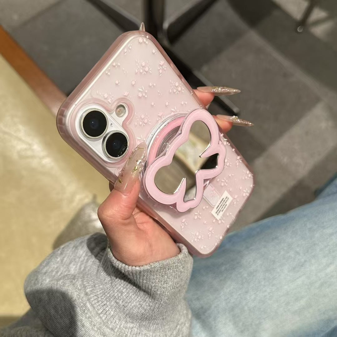 Floral Designer Magsafe Case For iPhone With Bow Magsafe Holder