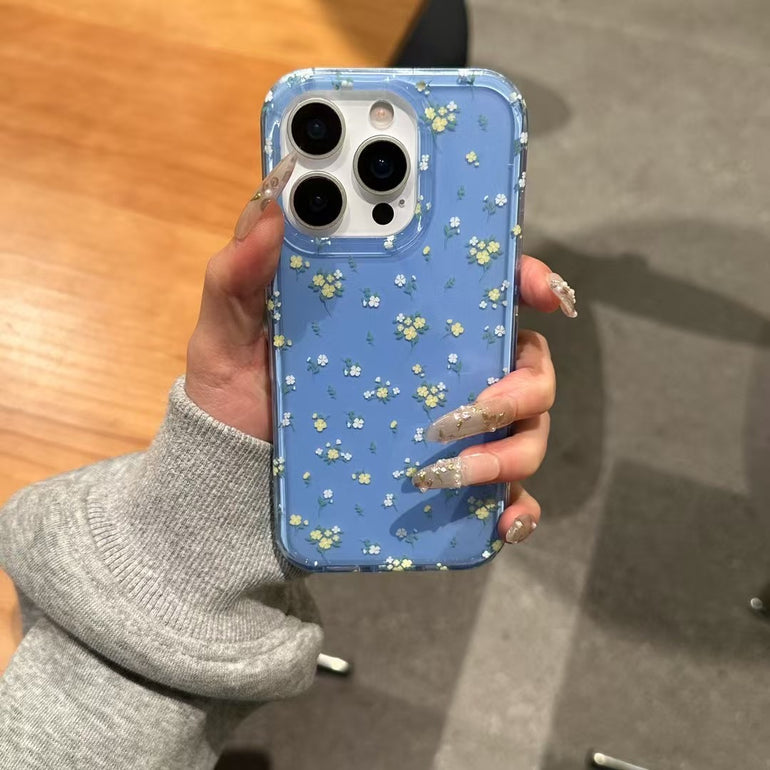 Floral Pattern Silicon Case For iPhone