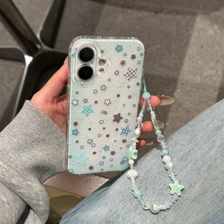 Star Family Silicon Case For iPhone With Charm