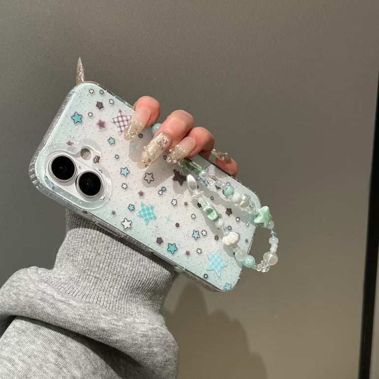 Star Family Silicon Case For iPhone With Charm