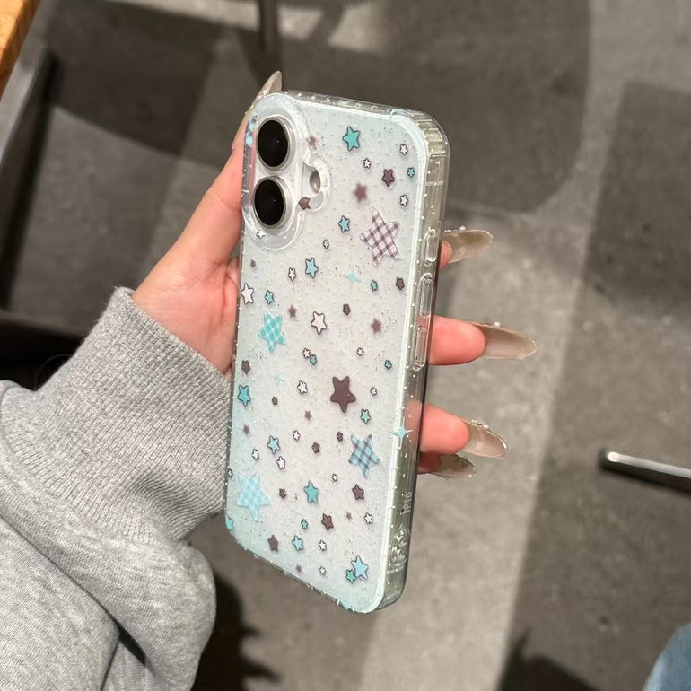 Star Family Silicon Case For iPhone With Charm