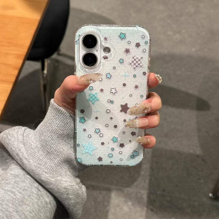 Star Family Silicon Case For iPhone With Charm