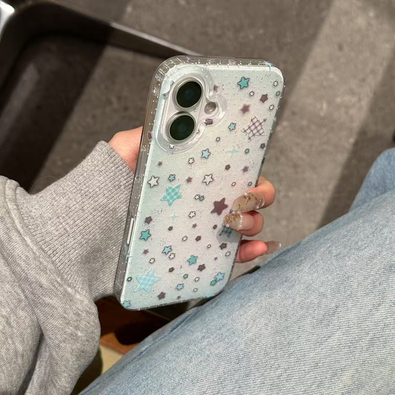 Star Family Silicon Case For iPhone With Charm