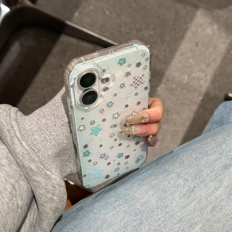 Star Family Silicon Case For iPhone With Charm