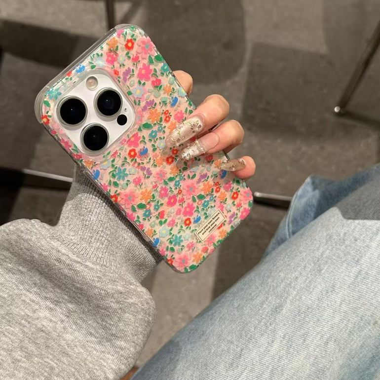 Flower Designer Silicon Case For iPhone With Charm