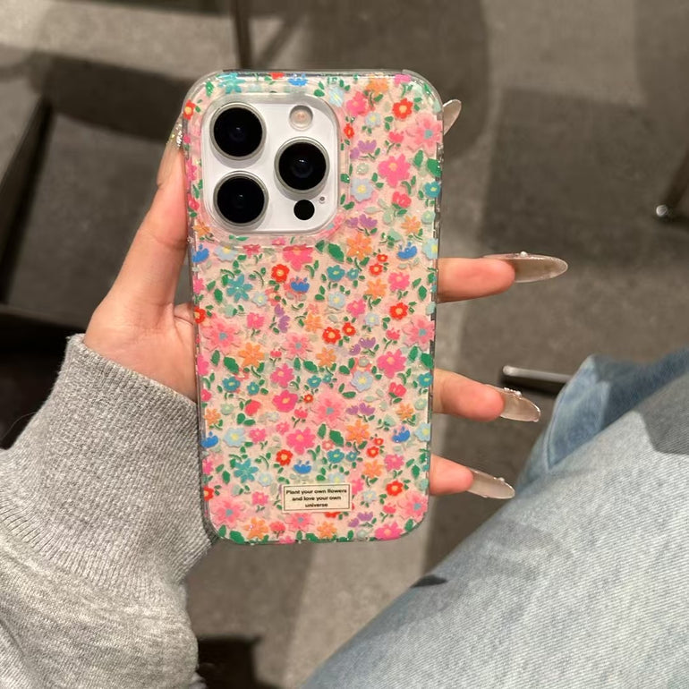 Flower Designer Silicon Case For iPhone With Charm