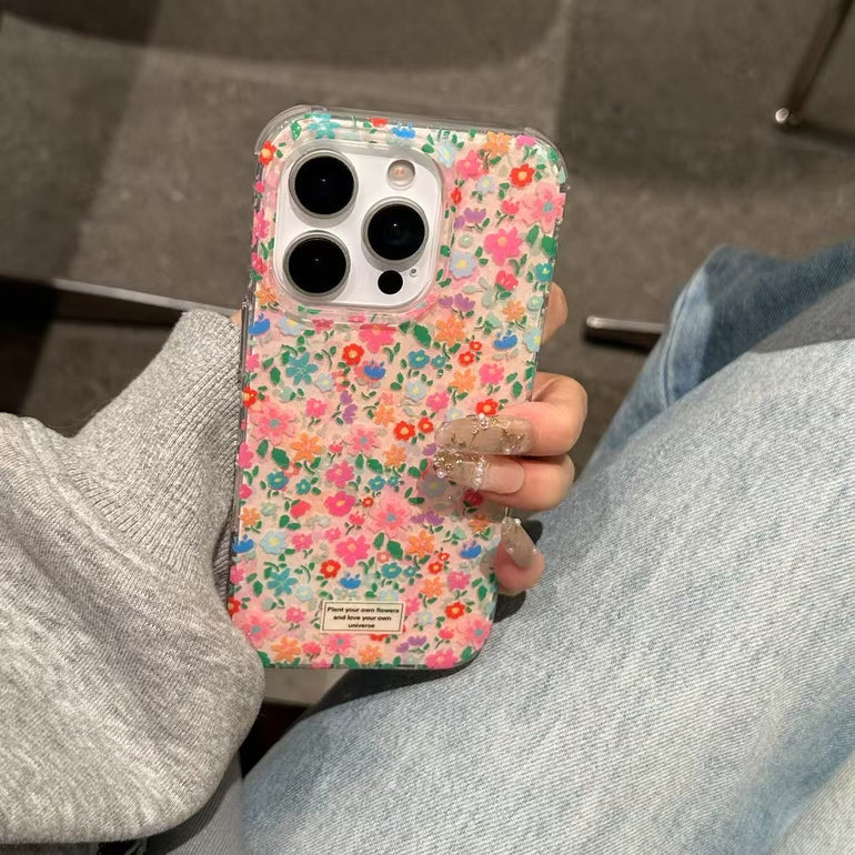 Flower Designer Silicon Case For iPhone With Charm