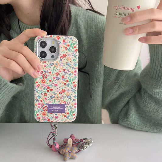 Floral Designer Silicon Case For iPhone With Star Charm