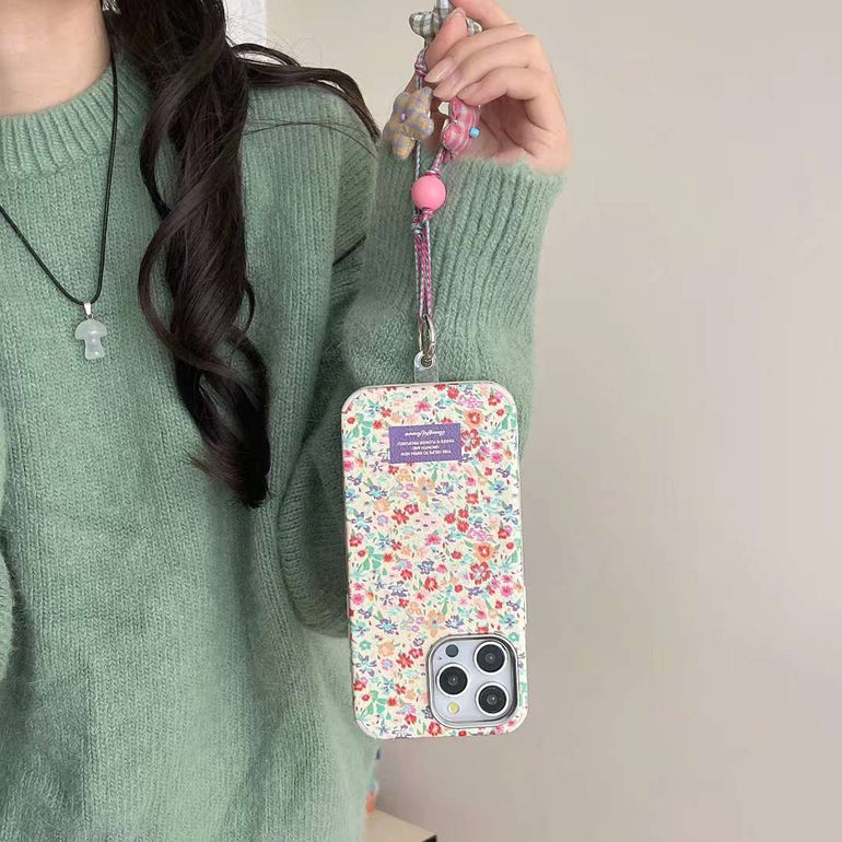 Floral Designer Silicon Case For iPhone With Star Charm
