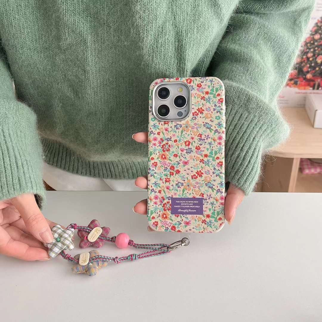 Floral Designer Silicon Case For iPhone With Star Charm
