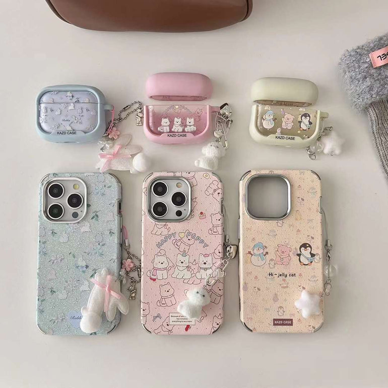 Cute Animal Designer Case For iPhone With Charm