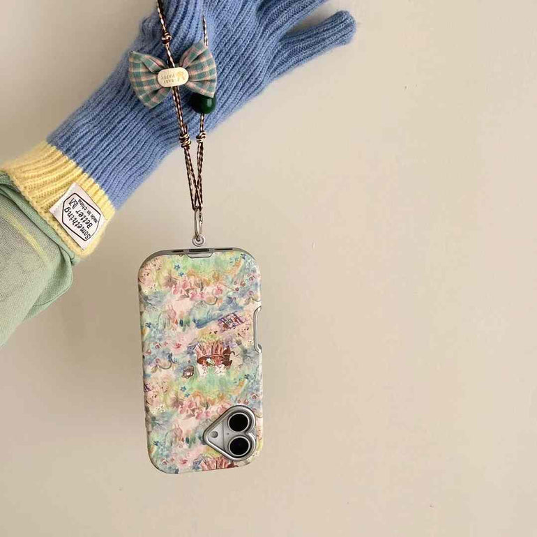 Animals Enjoying Picnic Case For iPhone With Bow Charm