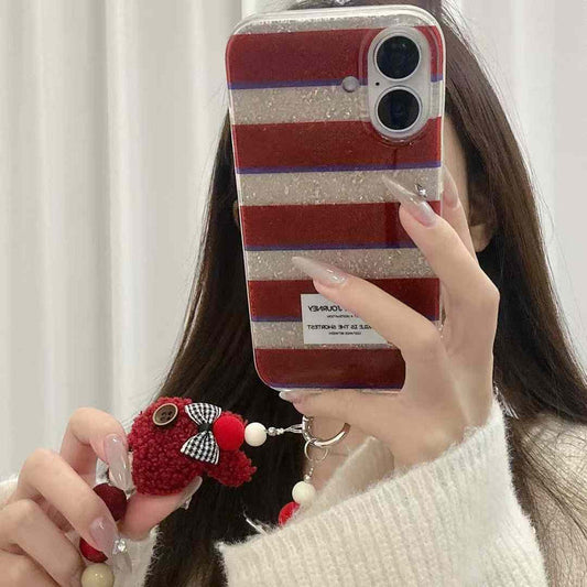 LIFE IS A JOURNEY ! Silicon Case For iPhone With Bunny String Holder