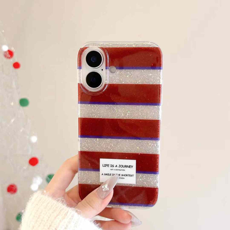 LIFE IS A JOURNEY ! Silicon Case For iPhone With Bunny String Holder