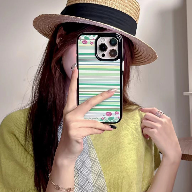 Green Stripes Designer Case For iPhone