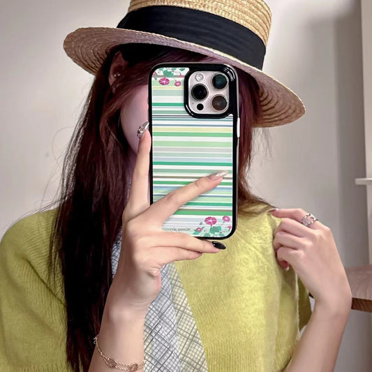 Green Stripes Designer Case For iPhone