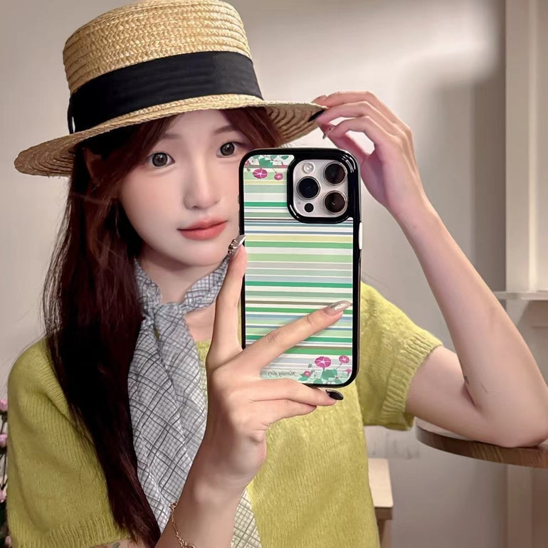 Green Stripes Designer Case For iPhone