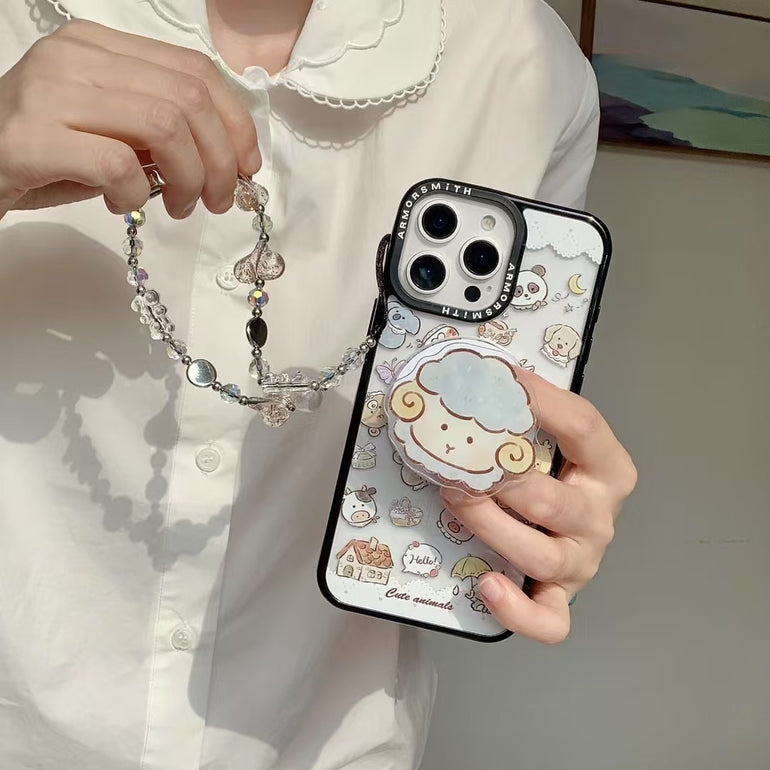 Piggy Designer Magsafe Case For iPhone With Holder And Charm