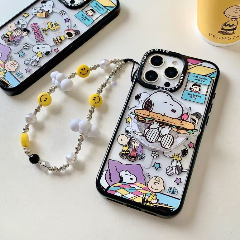 Dog With Hotdog Magsafe Designer Case For iPhone With Magsafe HolderAnd Charm