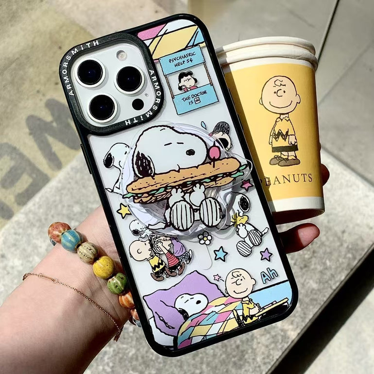 Dog With Hotdog Magsafe Designer Case For iPhone With Magsafe HolderAnd Charm